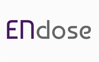 ENdose wordmark and brand logo lockup (render or photo)