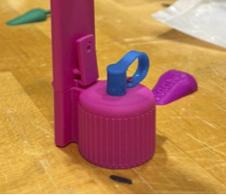 Flexible TPU plug on colored prototype (photo)